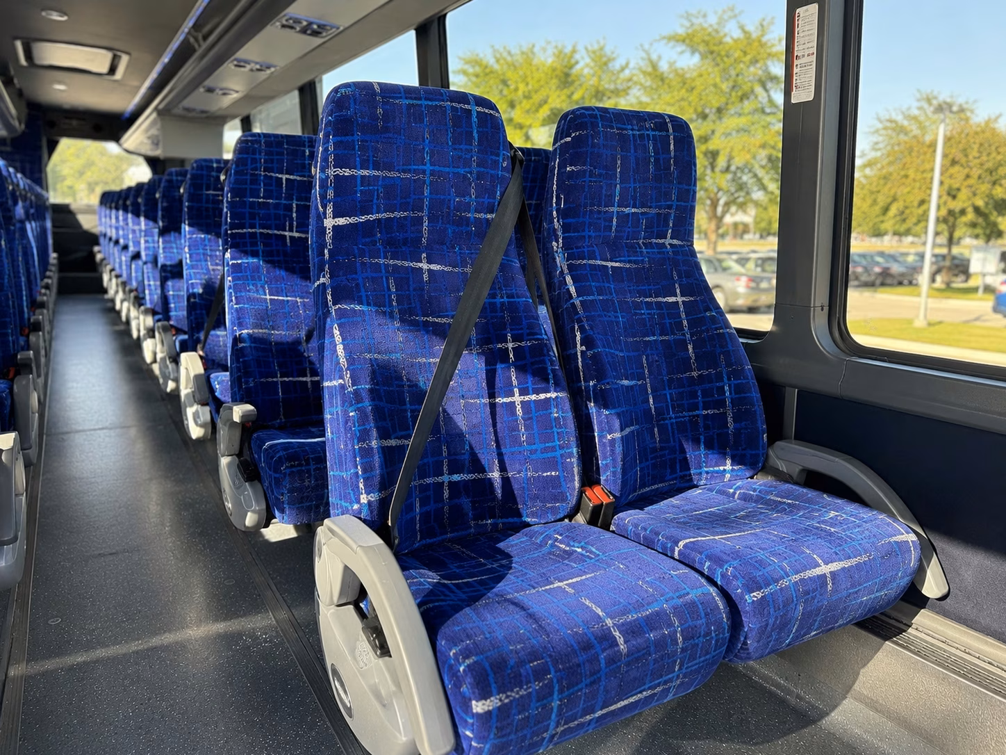 whittier charter bus rental interior